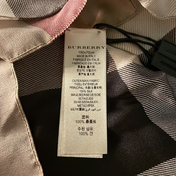 Burberry Silk Scarf 70x190 cm - Picture 2 of 4